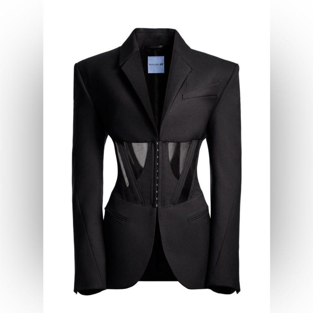 RARE LIMITED MUGLER H&M Corset Style Wool Jacket Blazer